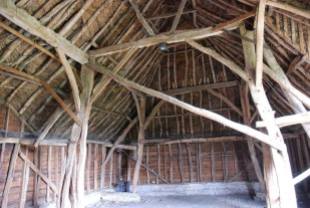 Timber frame of Landbeach Tithe Barn