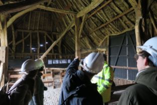 Mst Building History students at Tithe Barn